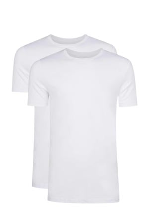 T-shirt (set van 2) tall fit wit