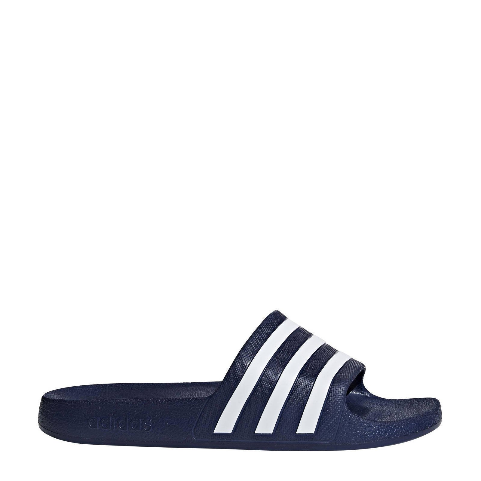 adidas Performance Adilette Aqua badslippers donkerblauw Union River