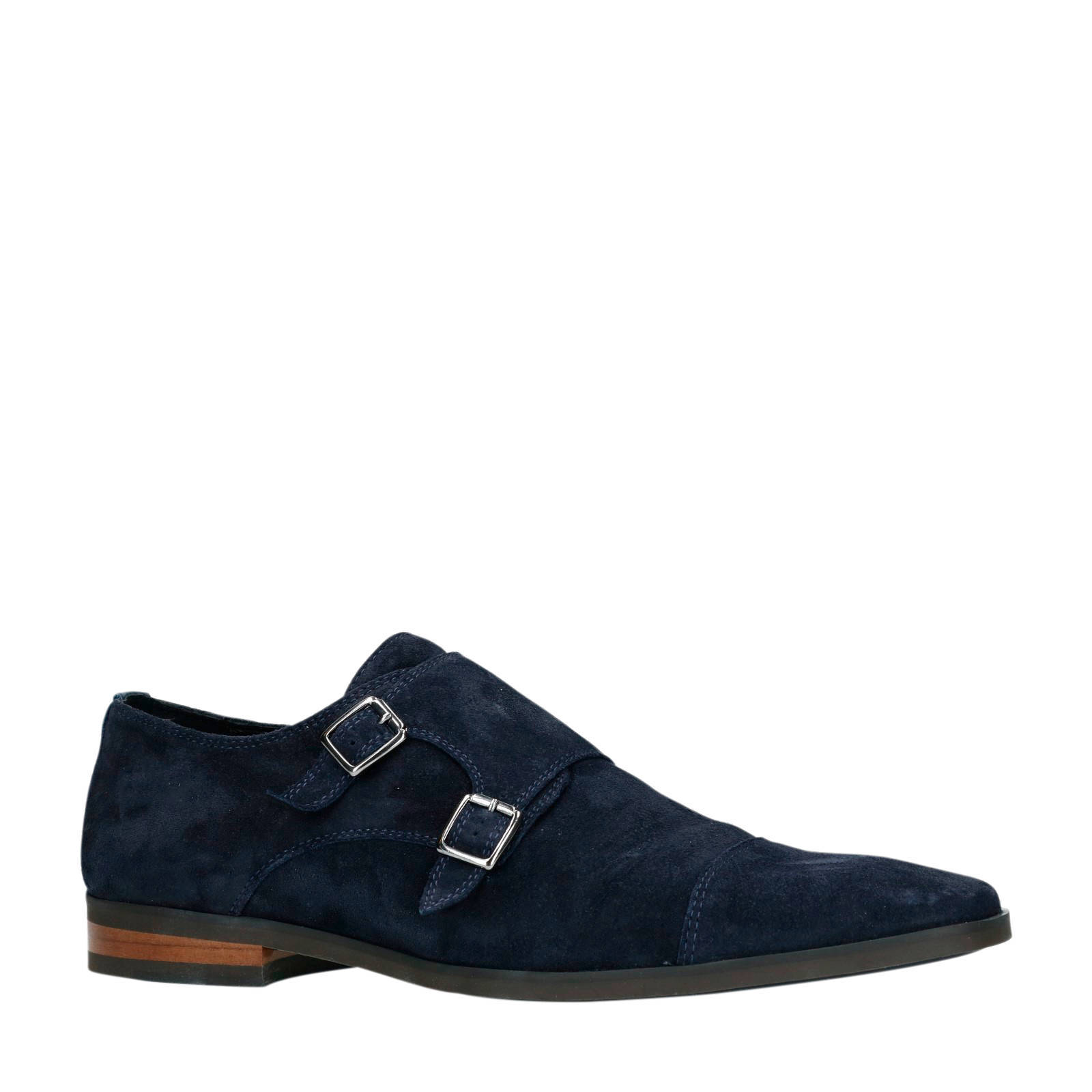 Manfield suede gespschoenen donkerblauw Union River