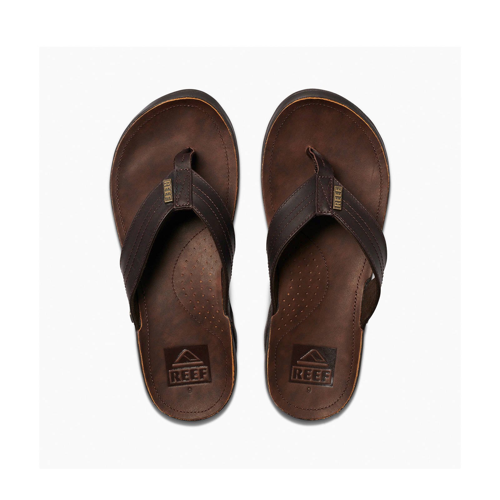 Fashion reef leren slippers heren