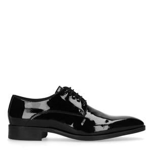 leren veterschoenen zwart