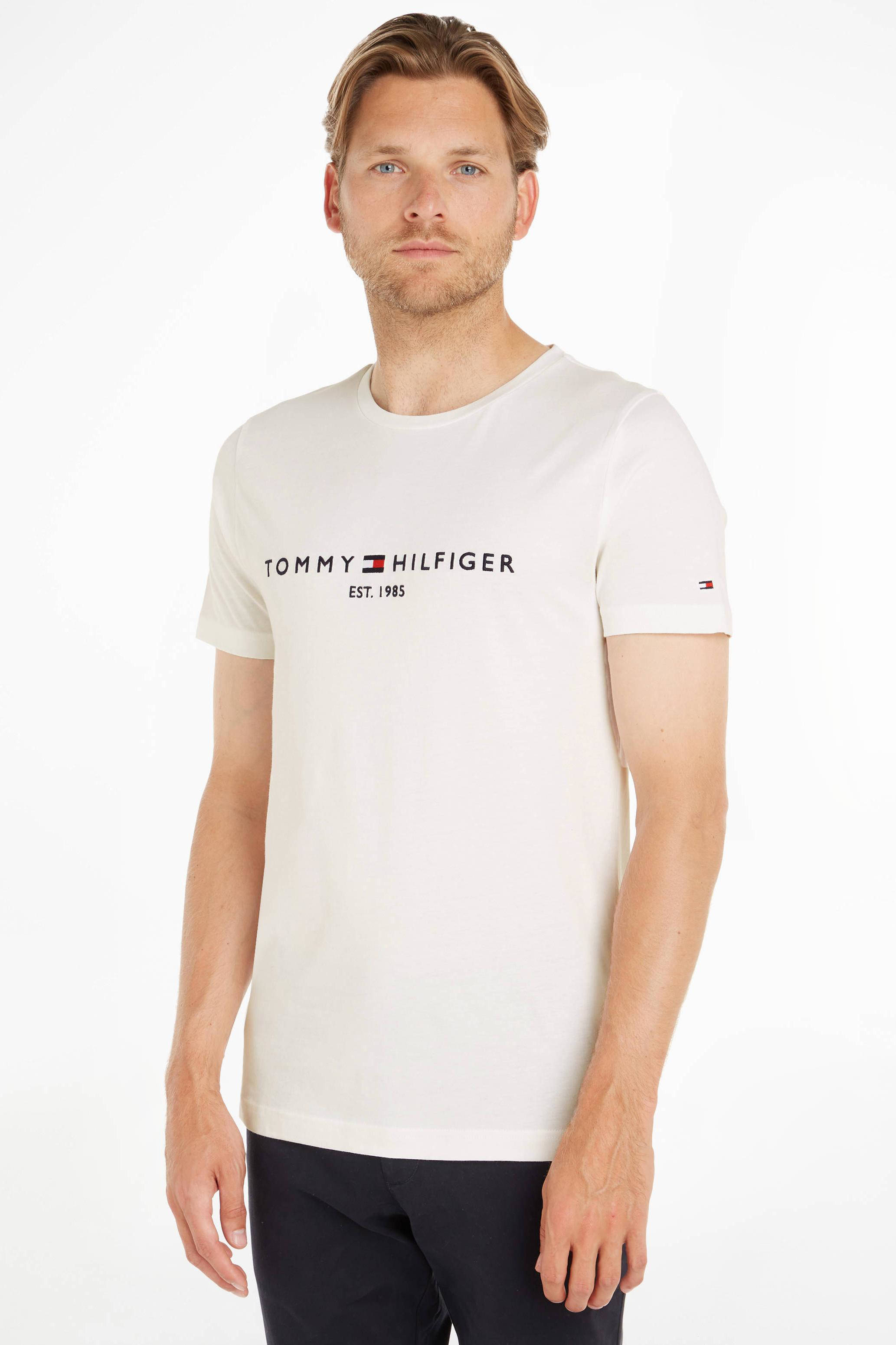 Tommy hilfiger t 2025 shirt wit heren