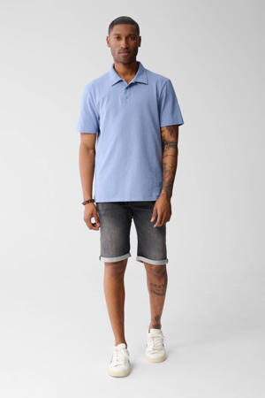 straight fit jogjeans short donkergrijs