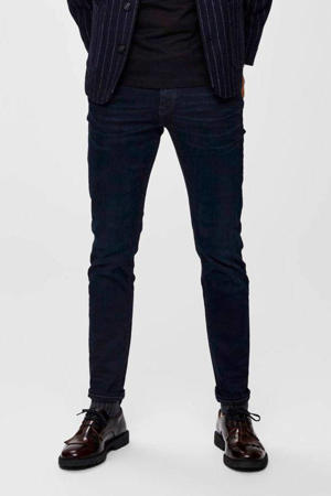 slim fit jeans SLHLEON blue black denim