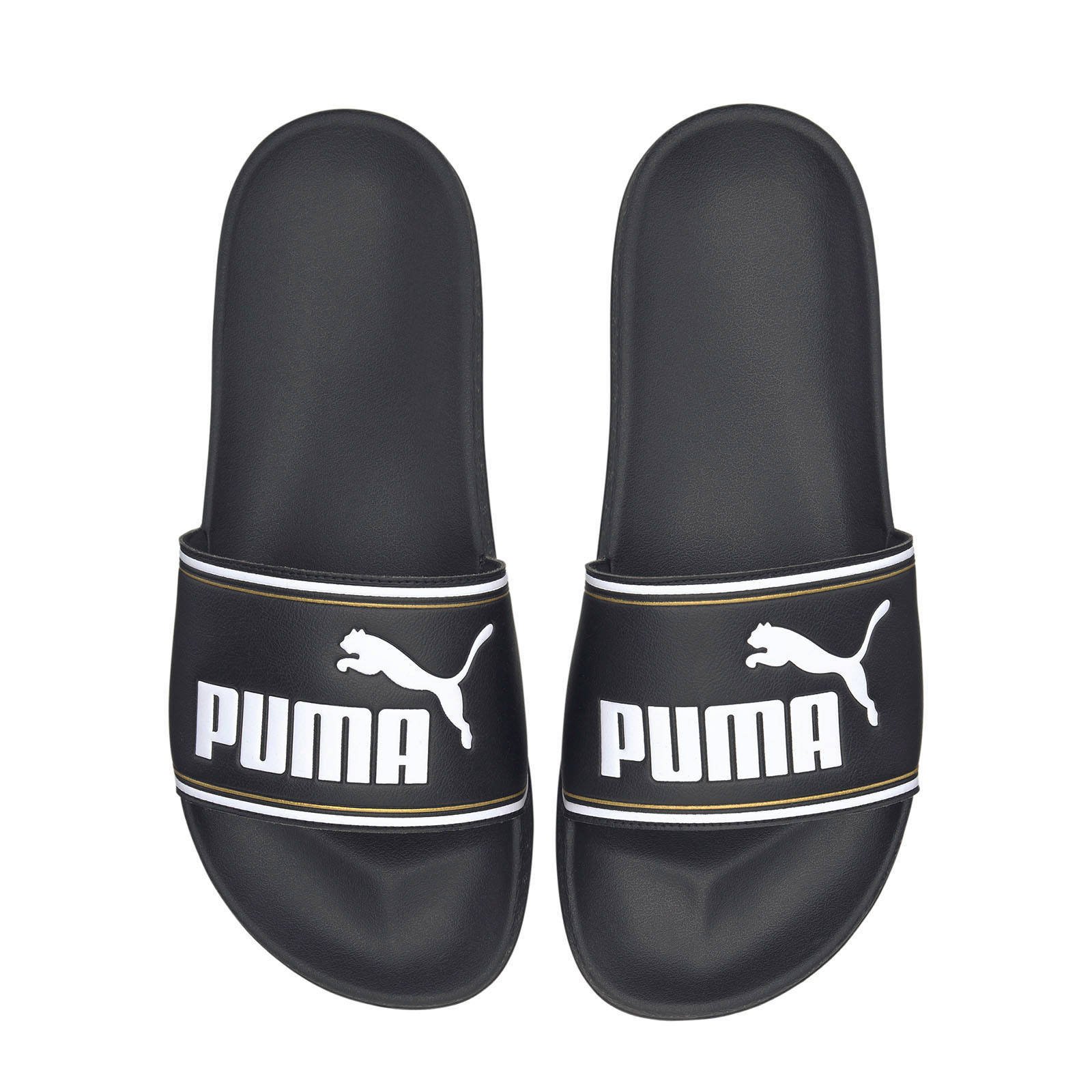 Puma Leadcat badslippers zwart wit Union River