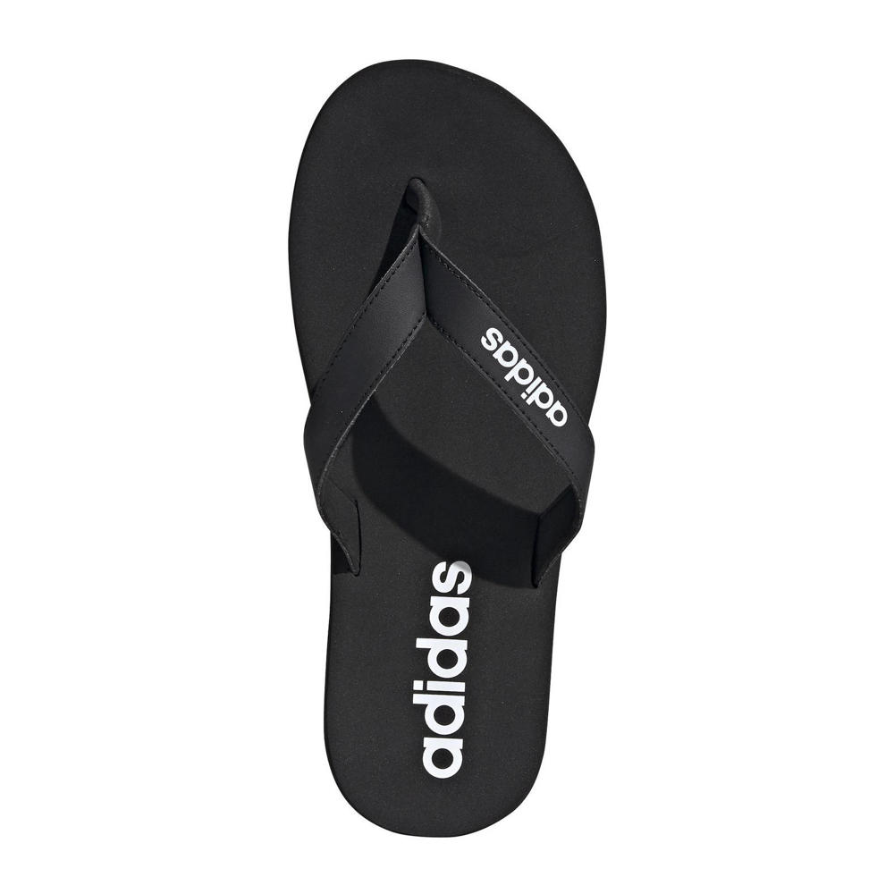 Zwart en witte heren adidas Performance Eezay Flip Flop slippers van rubber 