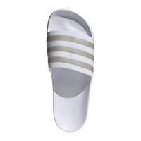 thumbnail: Wit en gouden unisex adidas Performance Adilette Aqua slippers van rubber met logo