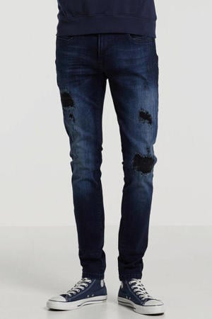 skinny fit jeans Ultimo dark blue destroyed