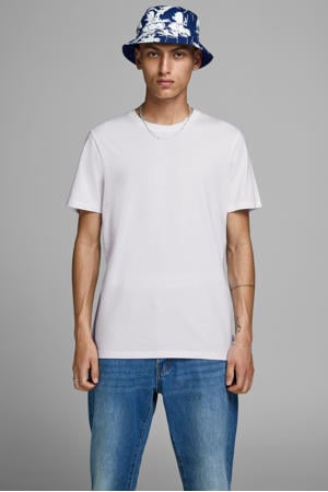 basic T-shirt JJEORGANIC van biologisch katoen wit