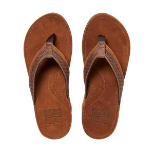 J-Bay Perf  leren teenslippers cognac