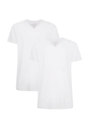 slimfit ondershirt Vinn met bamboe (set van 2) wit