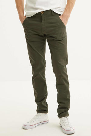 slim fit chino BHNATAN olijfgroen