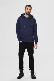 thumbnail: SELECTED HOMME hoodie SLHJACKSON380 donkerblauw