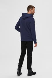 thumbnail: SELECTED HOMME hoodie SLHJACKSON380 donkerblauw