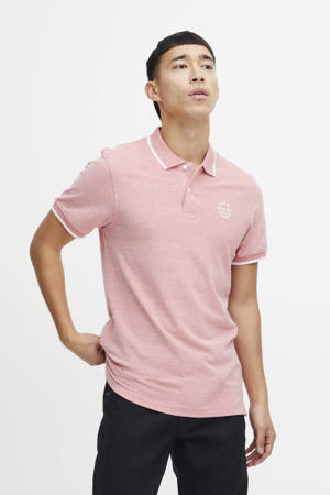 slim fit polo BHNATE met contrastbies roze