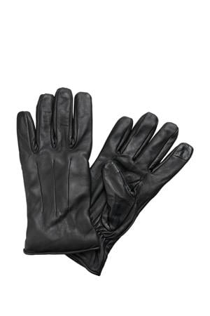 leren handschoenen zwart