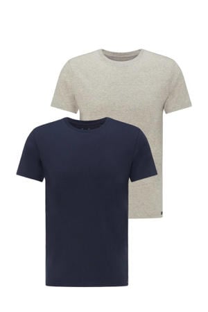 T-shirt (set van 2 ) grijs/blauw