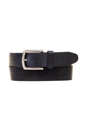 leren riem blauw