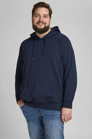 hoodie JJEBASIC Plus Size donkerblauw