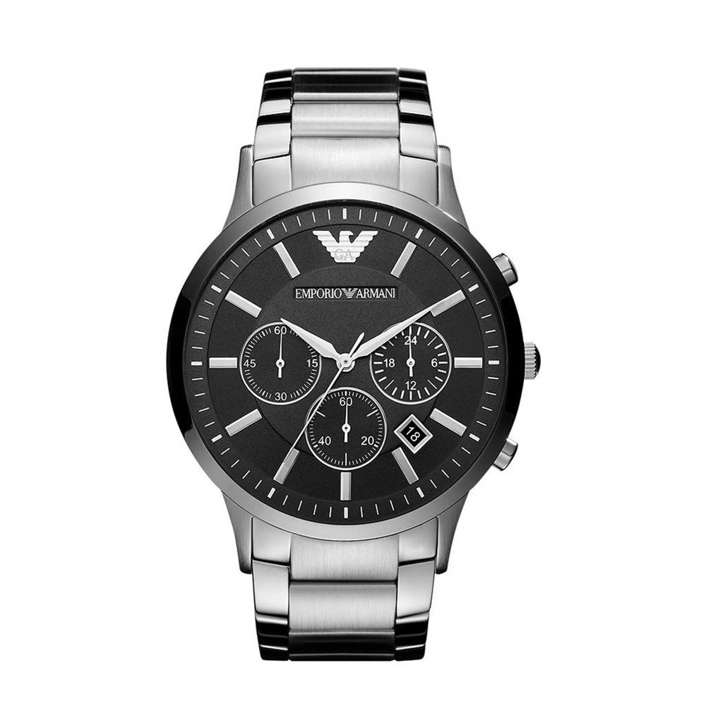 Emporio Armani horloge AR2460 zilverkleurig