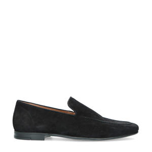 suède loafers zwart