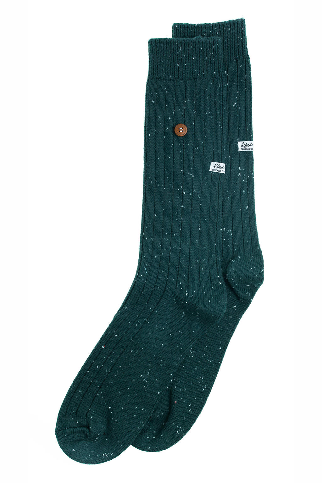 Alfredo Gonzales huissokken Speckled Cotton donkergroen