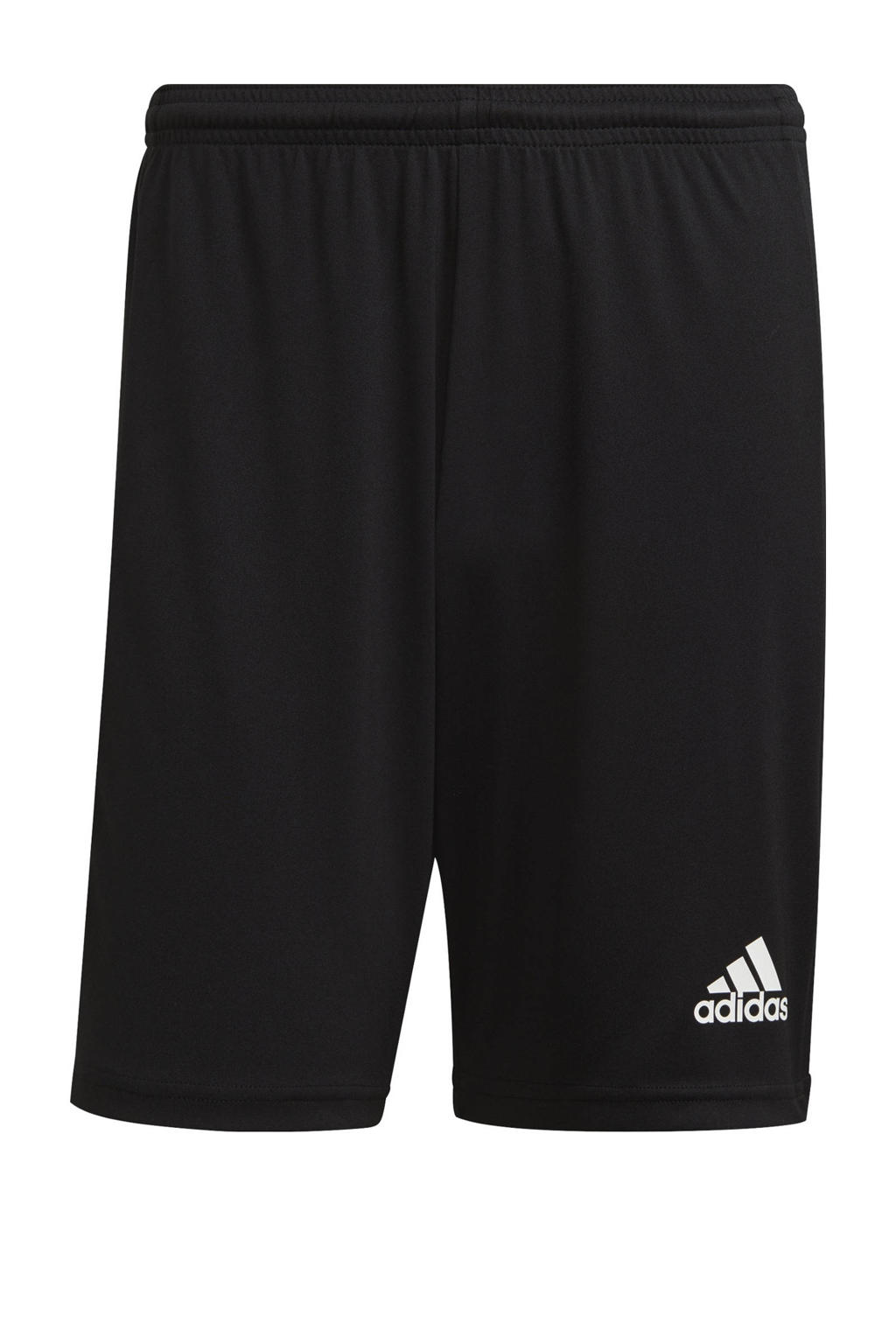 Zwart en witte heren adidas Performance Senior Squadra 21 sportshort van polyester met regular fit, elastische tailleband en logo dessin
