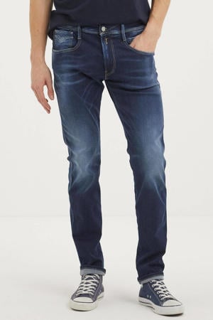 slim fit jeans ANBASS Hyperflex donkerblauw