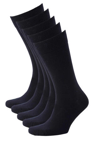 sokken - set van 5 donkerblauw