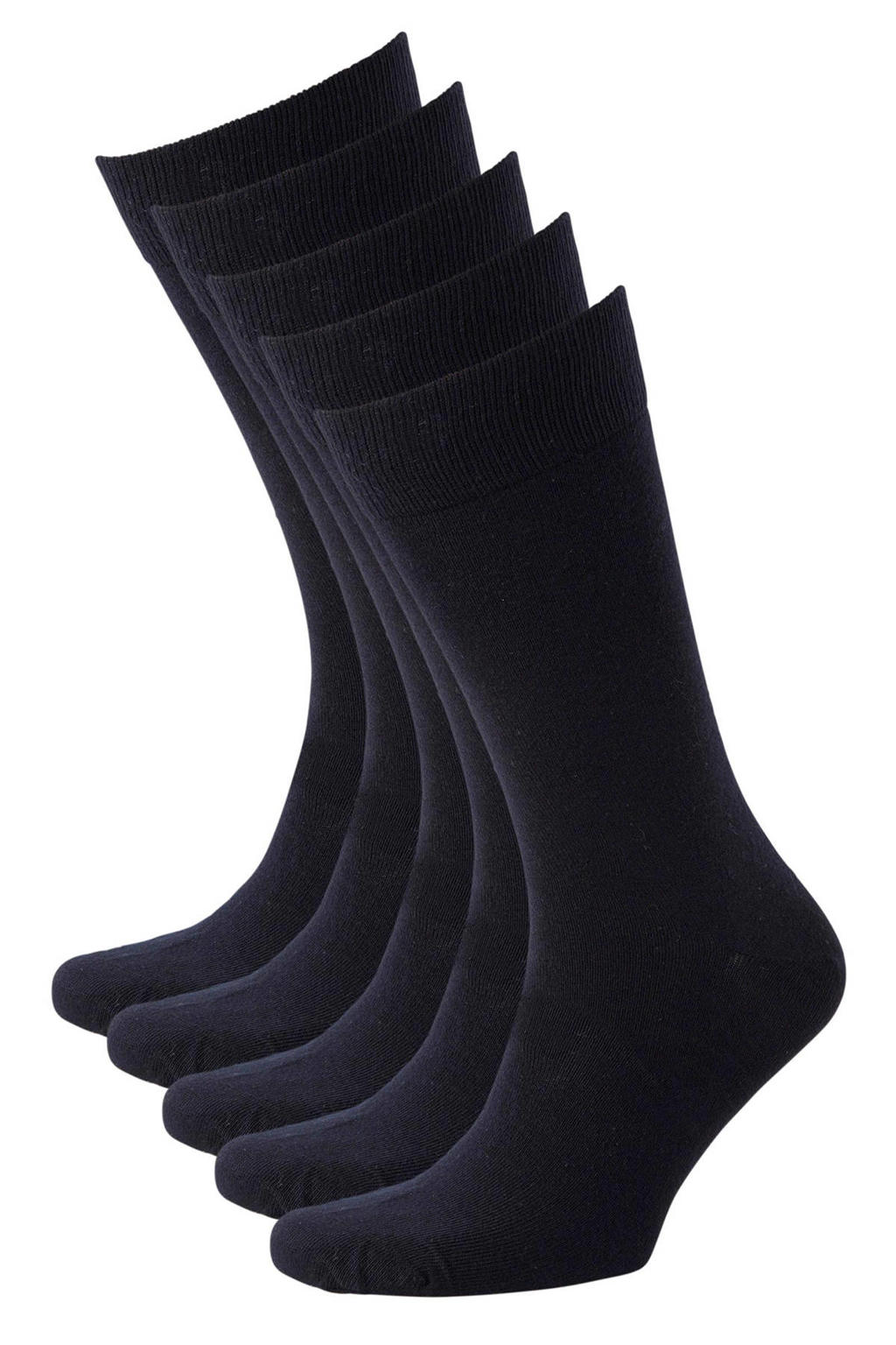 anytime sokken - set van 5 donkerblauw