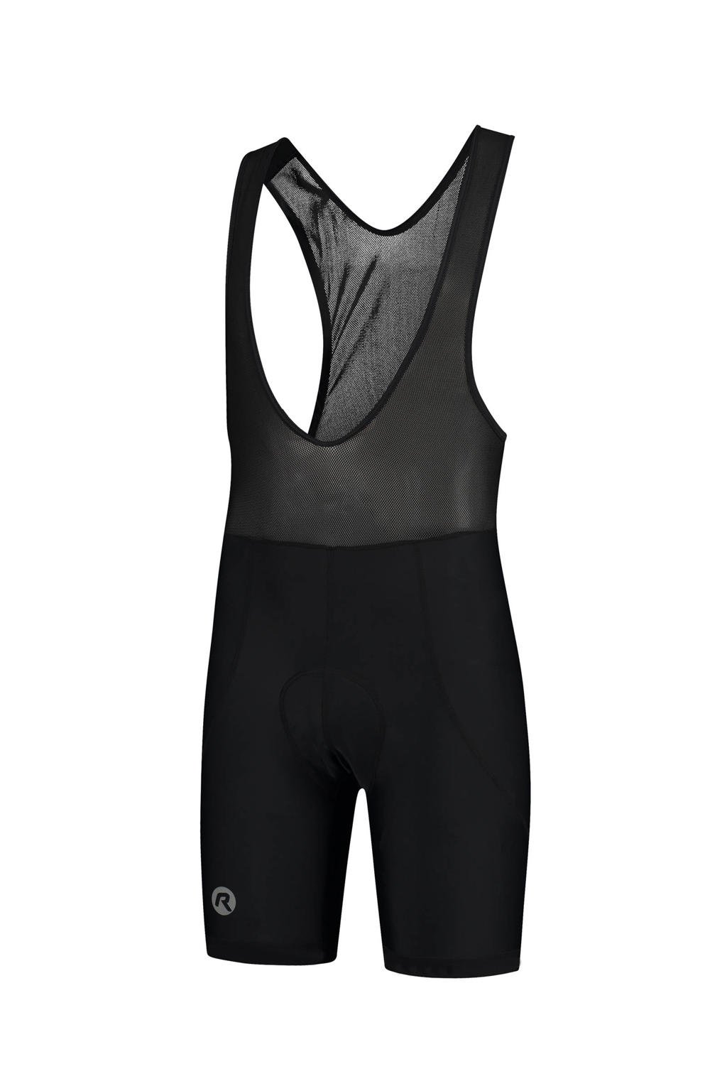Zwarte heren Rogelli fietsbroek Basic van polyamide met slim fit, regular waist, elastische tailleband en logo dessin