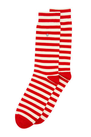 sokken Harbour Stripes rood/ecru