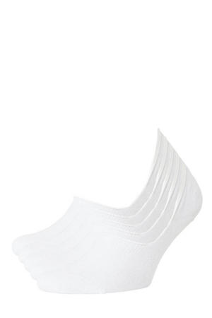 no-show sneakersokken - set van 5 wit