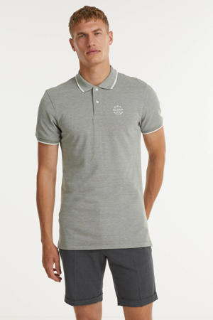 slim fit polo BHNATE met contrastbies beetle green