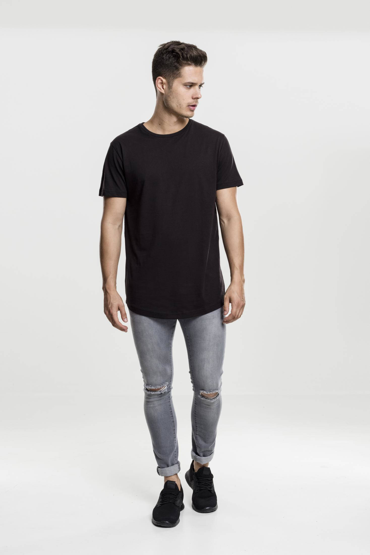 Urban Classics long fit T shirt zwart Union River