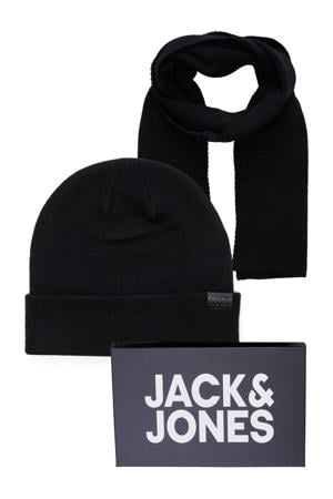 giftbox JACJOLLY muts + sjaal zwart