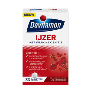 Ijzer met vitamine B12 en vitamine C - 33 tabletten