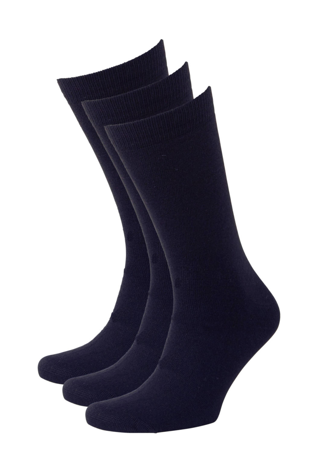 anytime wollen sokken - set van 3 donkerblauw