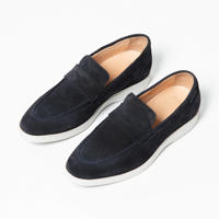 thumbnail: Manfield   suède loafers donkerblauw