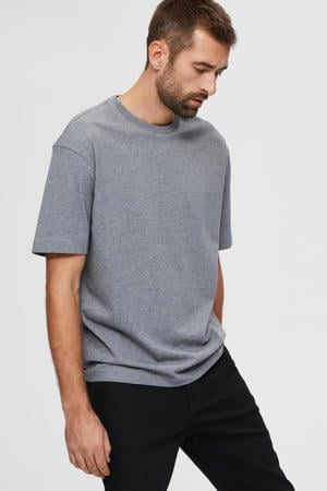 T-shirt SLHGILMAN220 grijs melange
