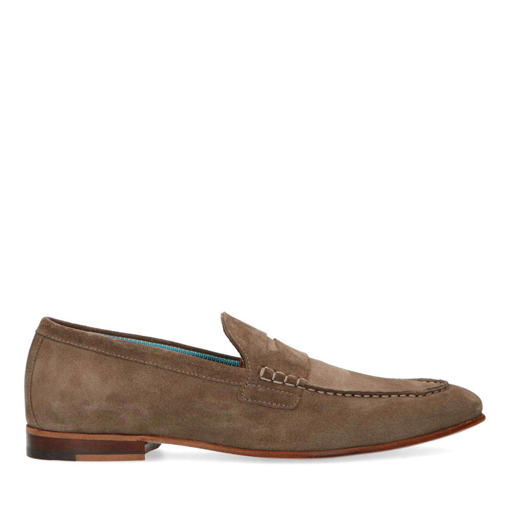 Taupe heren Manfield suède loafers 