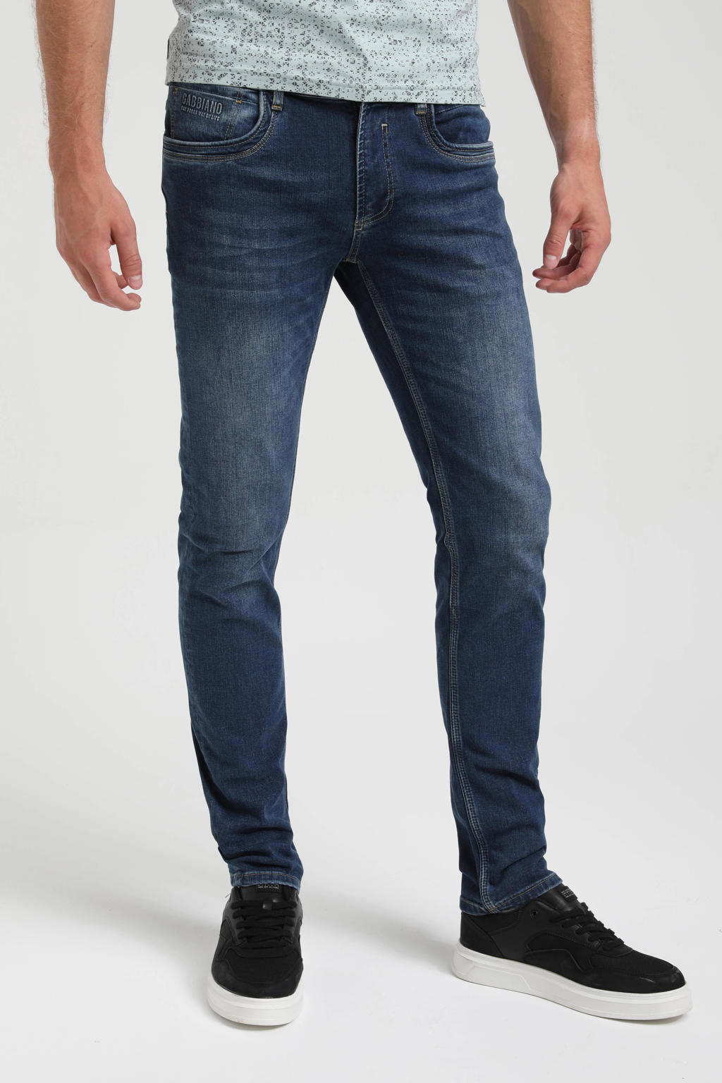 GABBIANO regular tapered fit jeans Prato mid blue