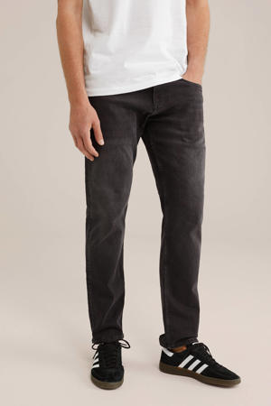 straight leg jog denim black uni