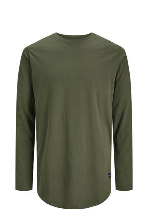 regular fit longsleeve JJENOA van katoen forest night