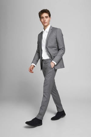 super slim kostuum JPRFRANCO grijs melange