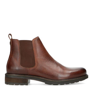   leren chelsea boots cognac