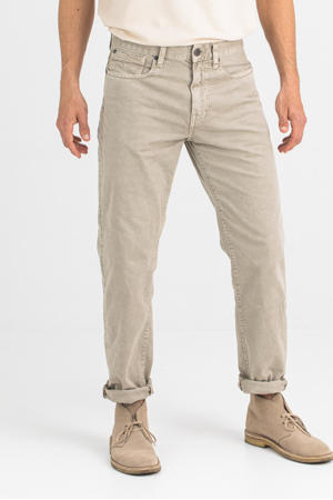 loose tapered jeans Stockton beige grey