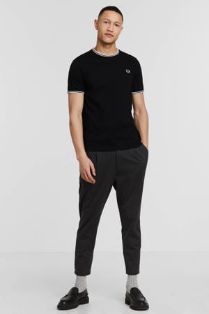 T-shirt TWIN TIPPED met contrastbies black