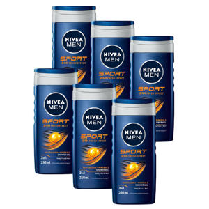 Sport douchegel - 6 x 250 ml - voordeelverpakking