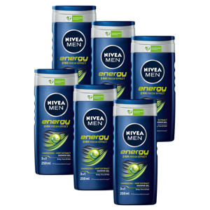 Energy douchegel - 6 x 250 ml - voordeelverpakking